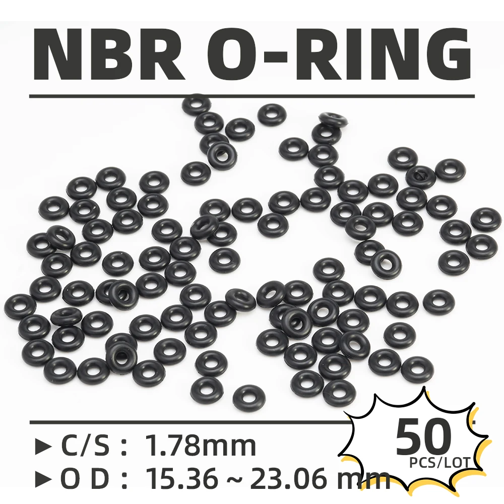 

Резиновое черное NBR CS 1,78 мм OD 15,36/15,47/15,98/16,86/17,56/18,36/18,56/23,06 мм, уплотнительное кольцо, прокладка, маслостойкая, водонепроницаемая, 50 шт./лот