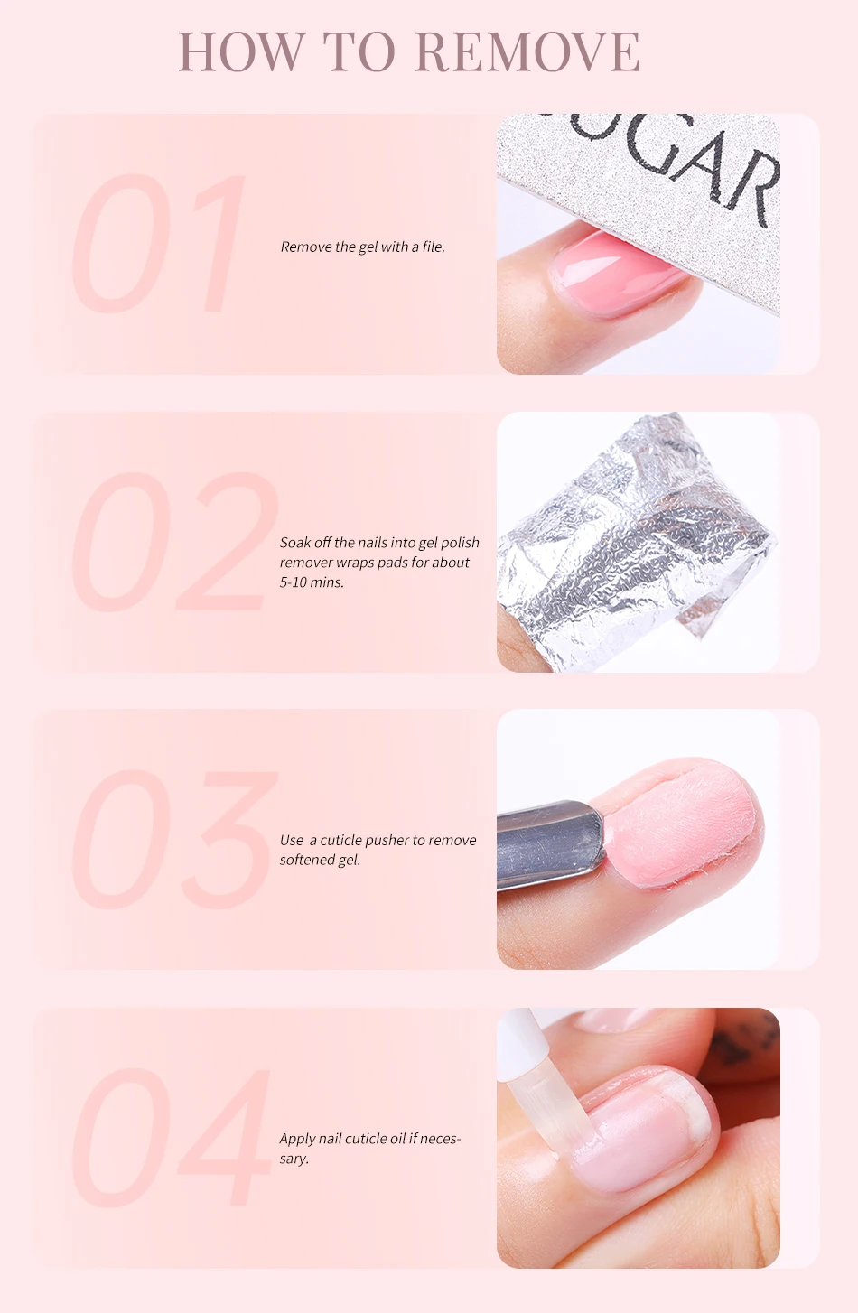 UR SUGAR 15 ml 1-Stufen-Gel-Nagellack, 3-in-1, rot, rosa, glänzend, zum Einweichen von LED-UV-Gel-Nagellack, kein Basisgel und Decklack erforderlich – Detail 7