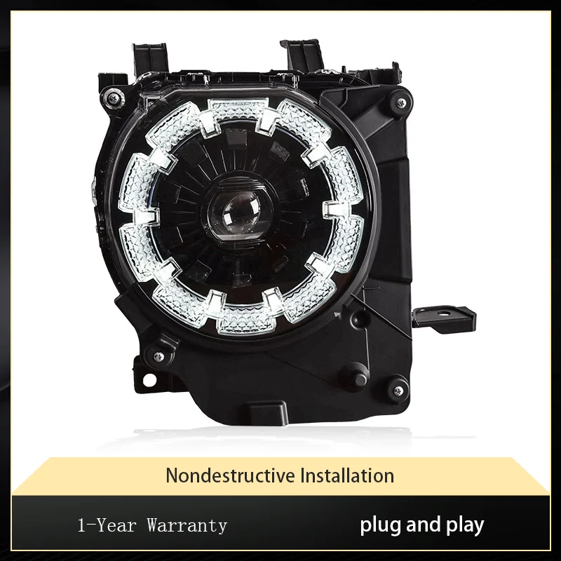 اكسسوارات المركبات لتويوتا لاند كروزر LC76 2024 الجبهة ضوء DRL رئيس مصباح سيارة بدوره إشارة ترقية LED عدسة المصباح السيارات #2