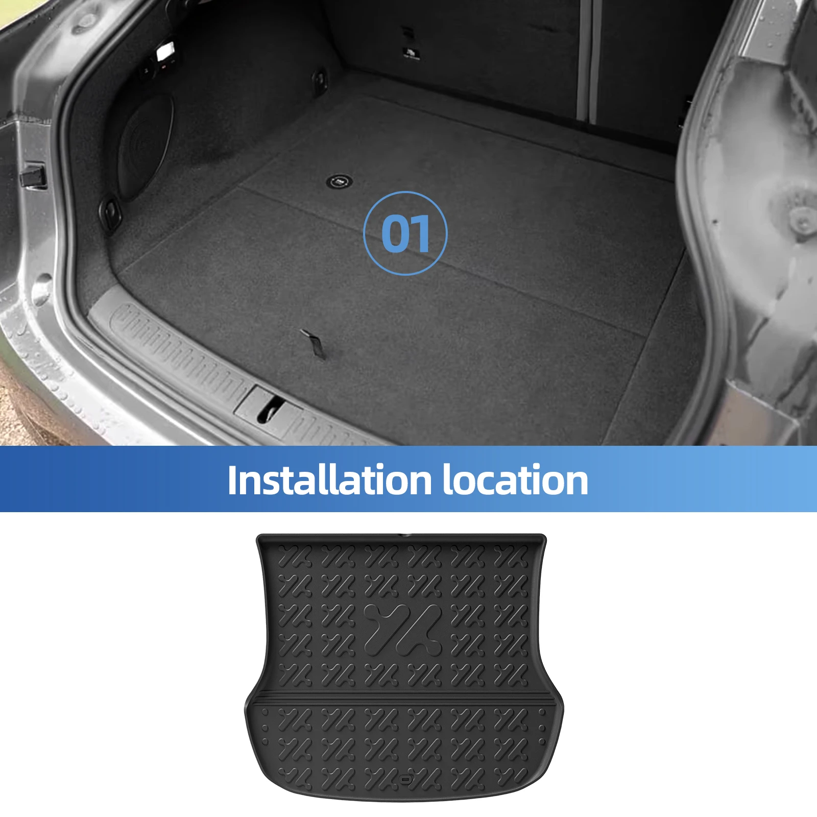 Right Drive for MG IM6 /IM LS6 2025-2027 Car Floor Mats Trunk Pad TPE Foot Pad All Weather Waterproof Accessories Black view 2