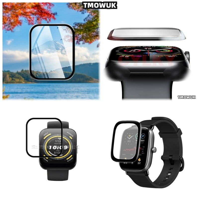 

For Amazfit BIP 3 5 6 U Pro Active Unity GTS 2E 2 3 4 MINI - Smudge - Resistant Soft Flexible Screen Protective Film - 3D Curved