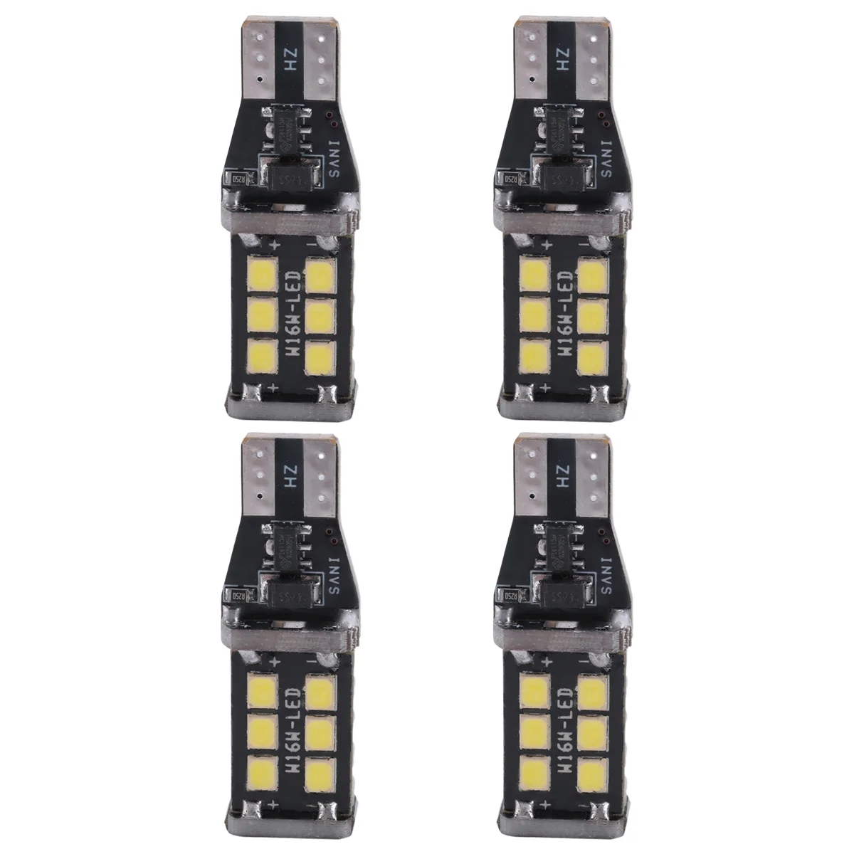 AT77 4 ชิ้น Bright สีขาว Canbus หลอดไฟ LED สําหรับรถสํารองไฟย้อนกลับ 912 921 T15 W16W