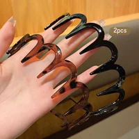 2 pinces à cheveux rouges avec dents et anti-ald adaptées à un usage quotidien comme accessoires pour cheveux 4