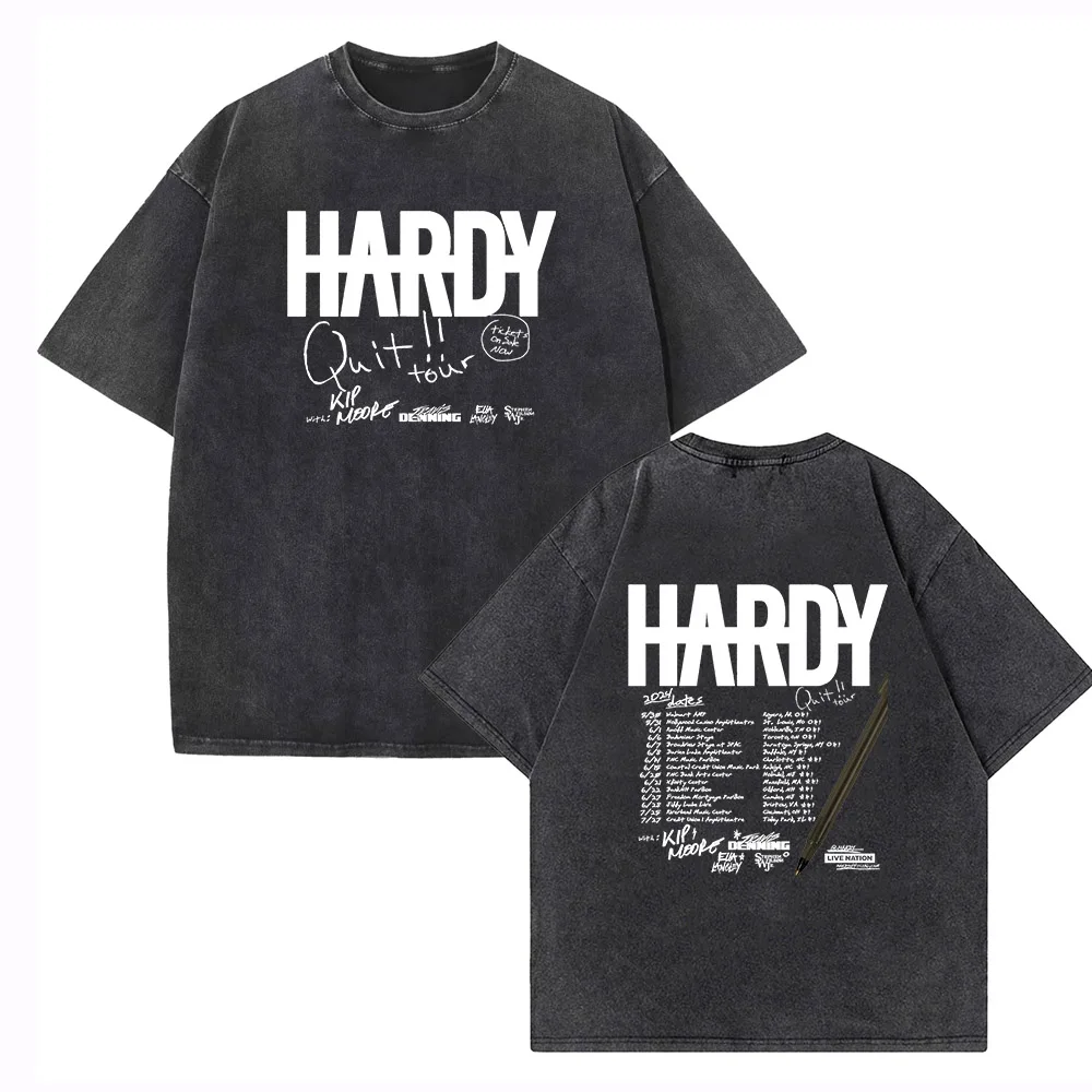 HARDY Quit!! tour 2024 Shirts Harajuku O-Neck Cotton Vintage T-Shirts Fans Gift Tops