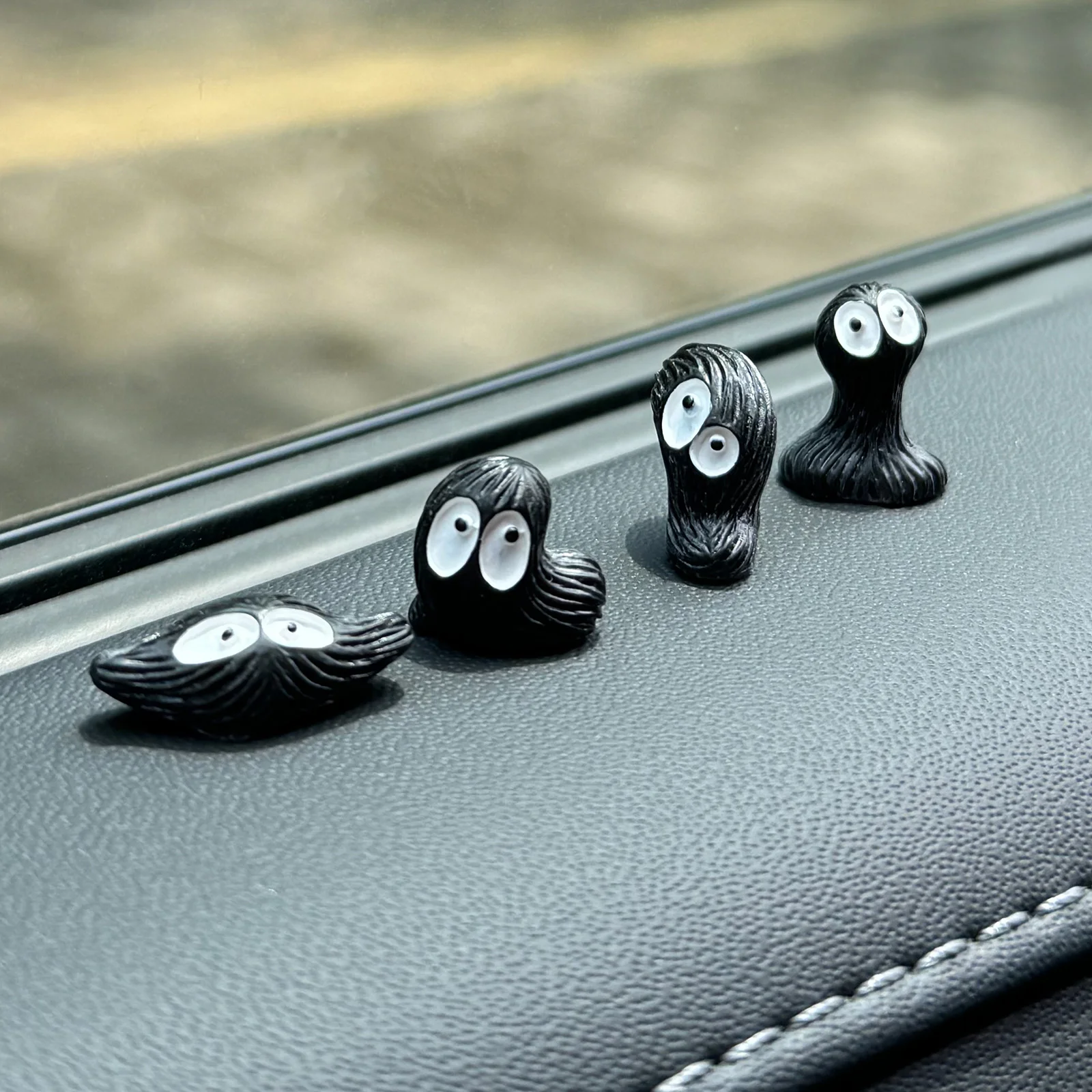 14pcs Cute Little Coal Ball Black Elf Car Interior Decoration Funny Auto Center Console Rearview Mirror Ornaments For Car Access - Image 6