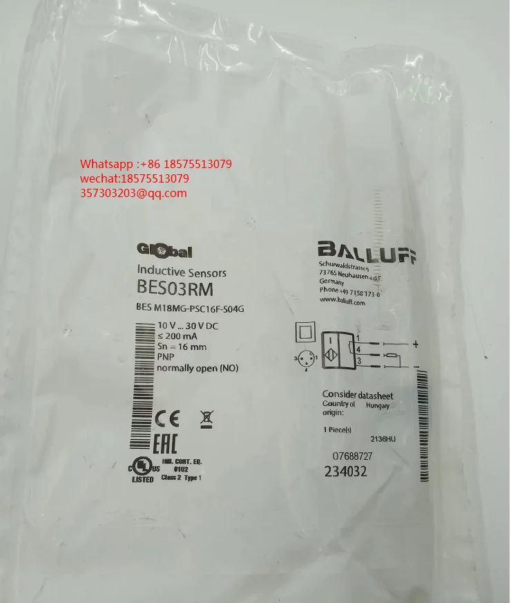 BALLUFF BES03RM BES M18MG-PSC16F-S04G Balluff Proximity Switch