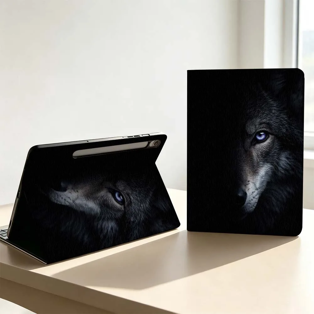 Wolf Design Art Soft For Samsung Galaxy Tab S11 S10 S9 S8 S7 S6 A9 A8 A11 Lite FE Plus Pen Tray Tablet Case