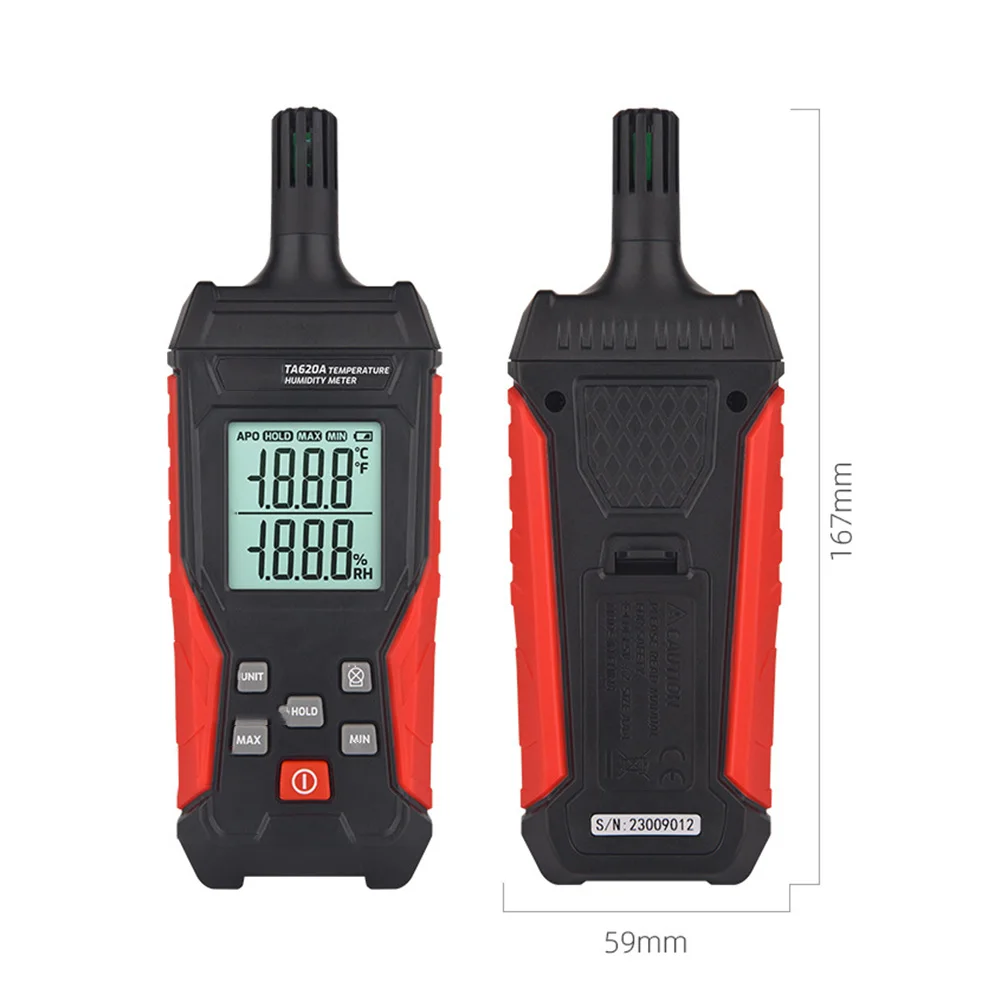Professional Digital Thermometer and Hygrometer for Accurate Temperature and Humidity Measurement with Large Backlit Display