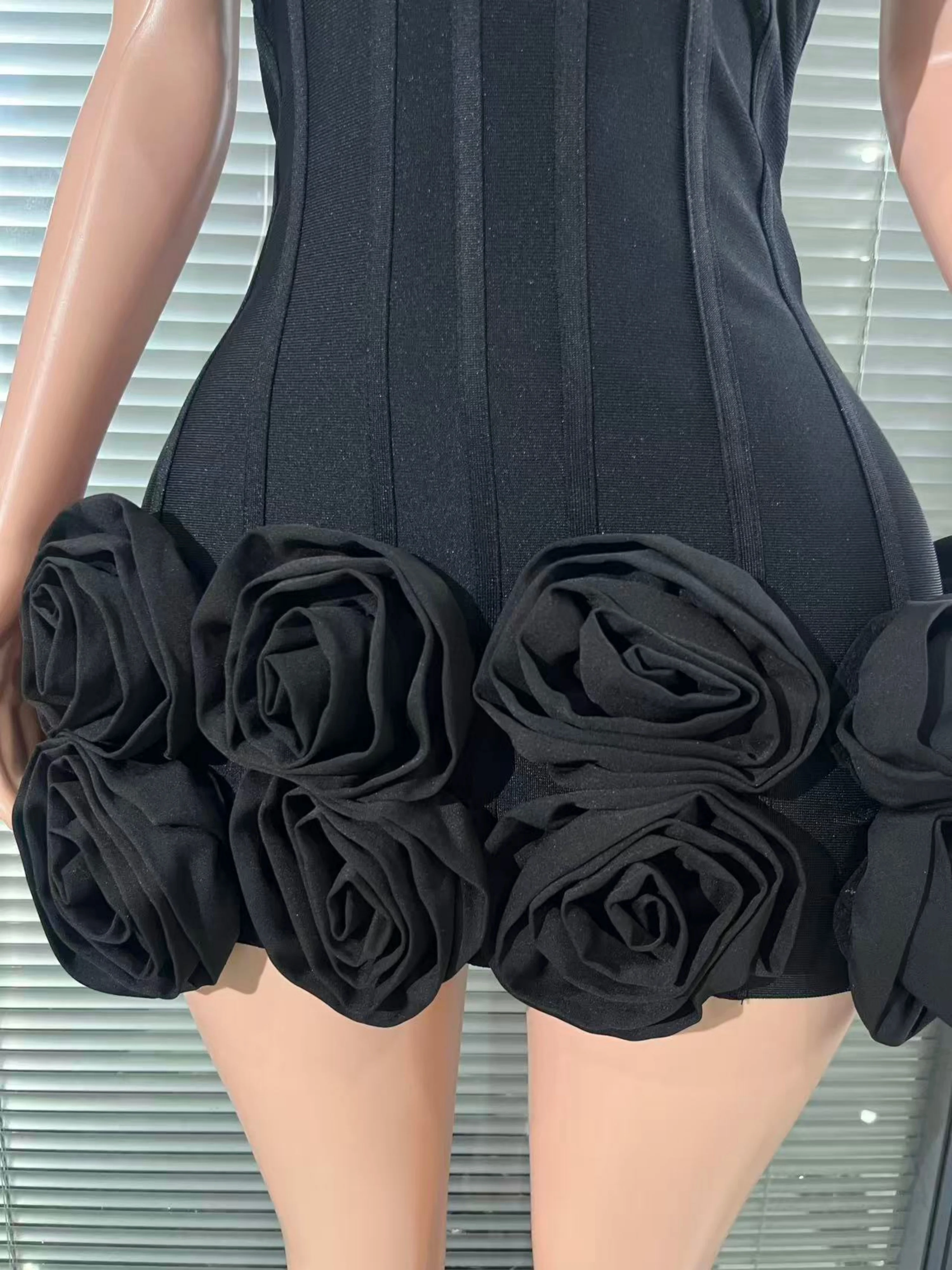 Glamorous Sexy Halter Off the Shoulder V-Neck Bodycon Mini Bandage Dres Lace Fashion Florals Club Birthday Party Cocktail Outfit