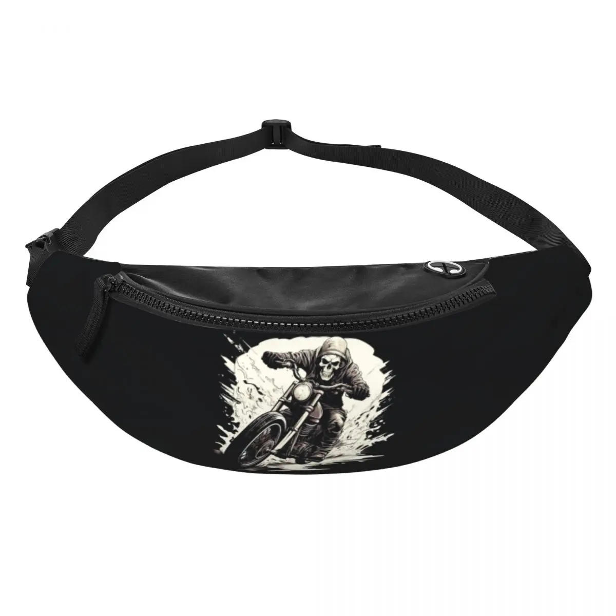 Custom Ghost Rider Fanny Pack Men Women Crossbody Waist Bag for Camping Biking Phone Money Pouch