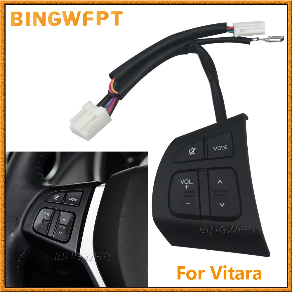 

Cruise Control Steering Wheel Switch Audio Cable Volume Button for Suzuki Swift SX4 S-CROSS Vitara 2016 Car Interior Accessories