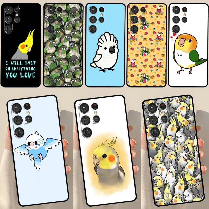 parrot bird Case For Samsung Galaxy S23 S22 S21 Ultra S20 FE Note 20 Ultra S8 S9 S10 Note 10 Plus Cover