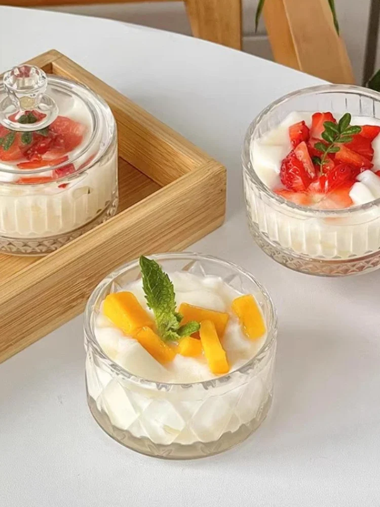 Bild 4: Eis-Dessertbecher aus Glas mit Deckel, Eisschüssel, Snacks, Joghurtbecher, Vorratsglas