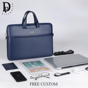 Business Briefcase For Man PU Leather Large Capacity Ofiice Laptop Bag Fashion Custom Name Luxury Brand Tote Bag Woman Handbag