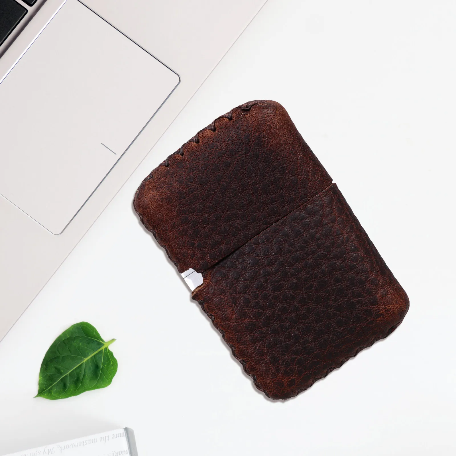 

Vintage Handmade Cover Sturdy Cowhide Protective Case Scratch Proof Portable Sleeve For Cigarette Outdoor Indoor Usesmoke