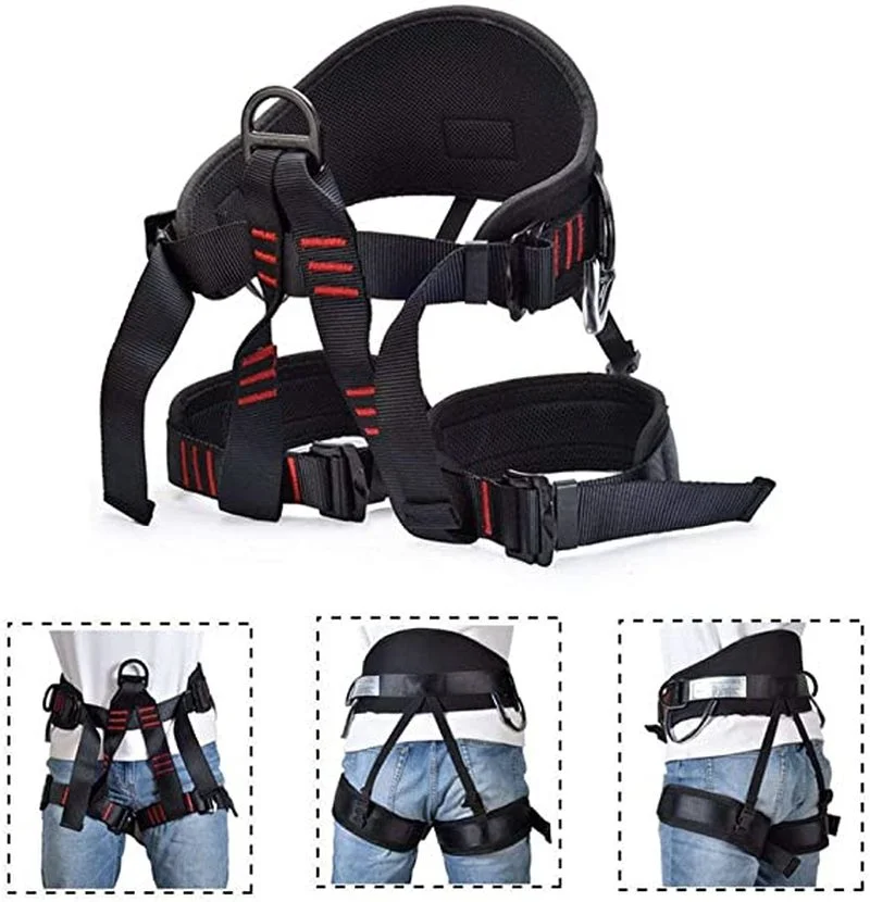 Professional Half-length Safety Belt Adjustable Harness Waist Support Equipment Outdoor Cave Climbing Mountaineering Supplies