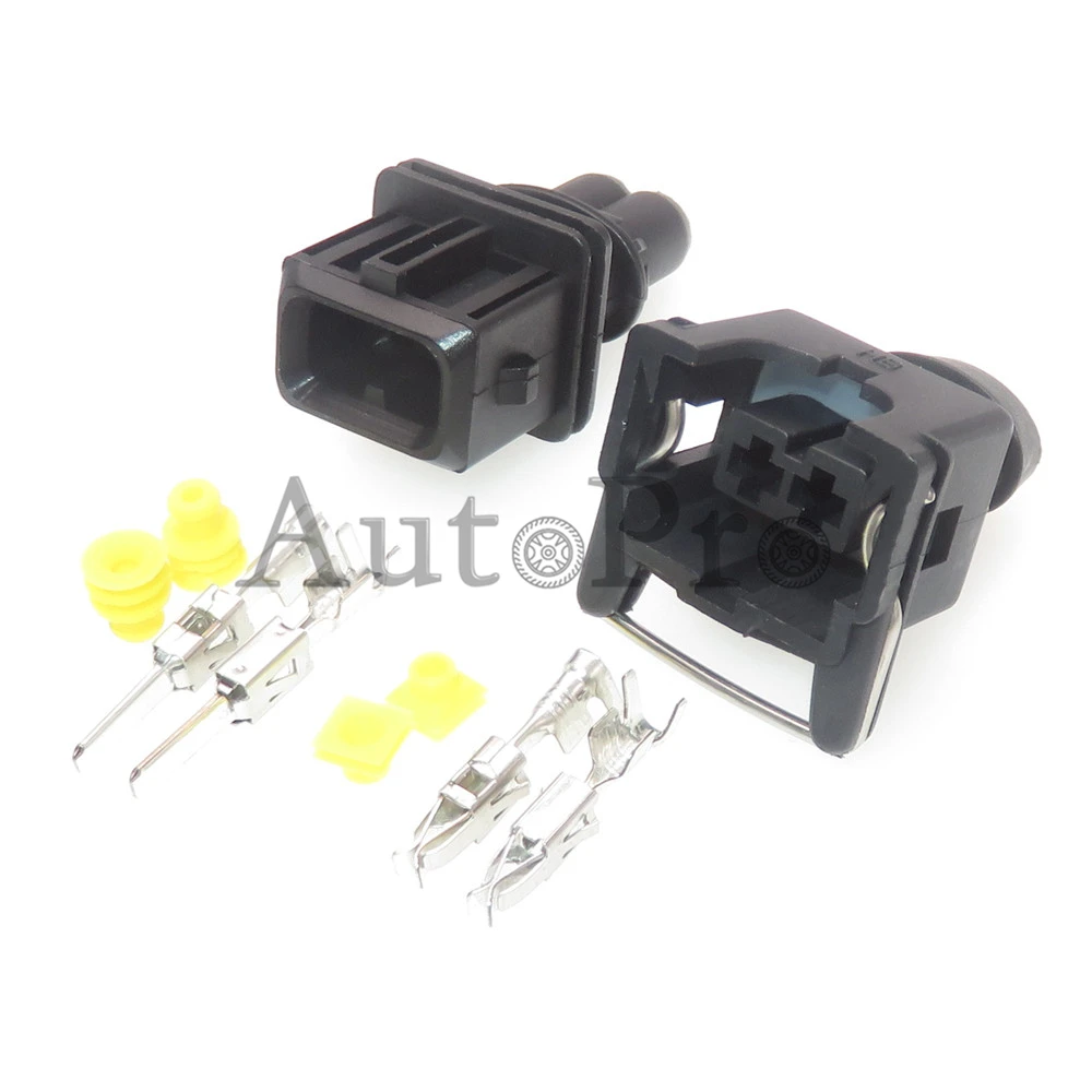 1 Set 2 Hole car Modification Connector AC Assembly Parts 106462-1 827551-3 828657-3 Auto Fuel Injector Cable Harness Socket