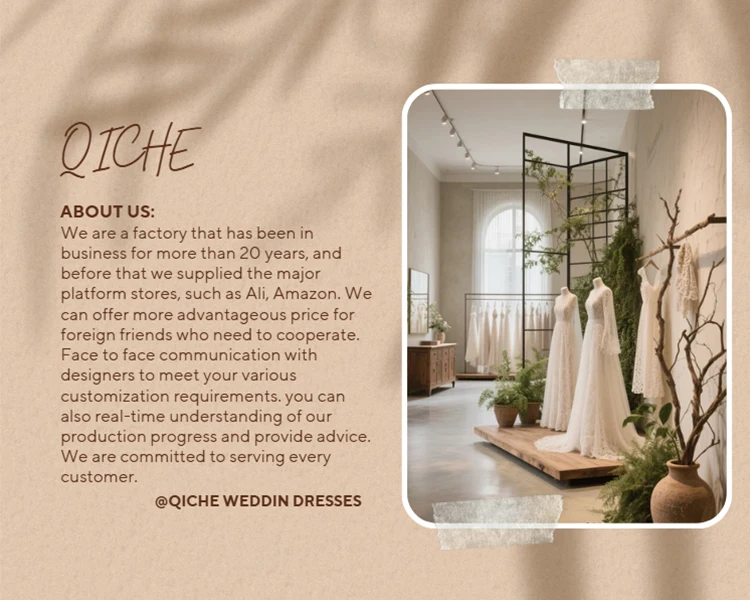 QICHE Customized Wedding Dress Fees or Fast Fees