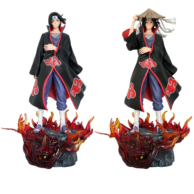 38cm Anime Akatsuki Uchiha Itachi PVC Action Figure Battle Statue Collection Model Kids Toys Doll Gifts