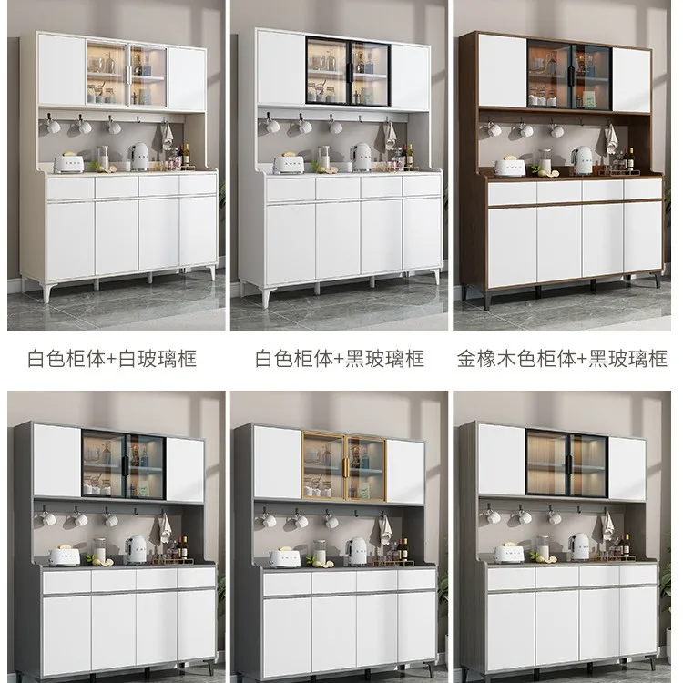 خزانة المدخل خزائن جانبية متعددة الوظائف رف الميكروويف متعدد الطبقات طويل القامة غرفة المعيشة خزانة بوفيه Mueble Aparador #6