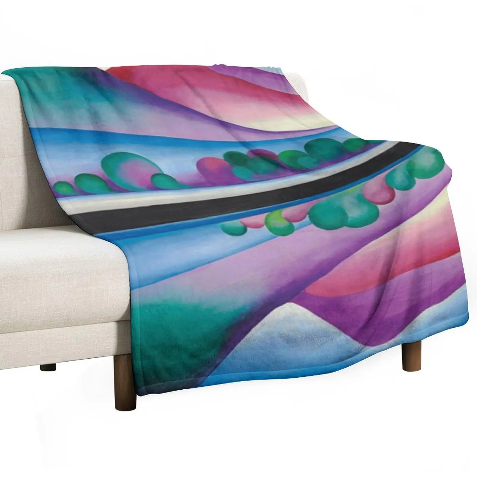 Georgia O'Keeffe Lake George Reflection Throw Blanket Giant Sofa heavy to sleep Sleeping Bag Blankets