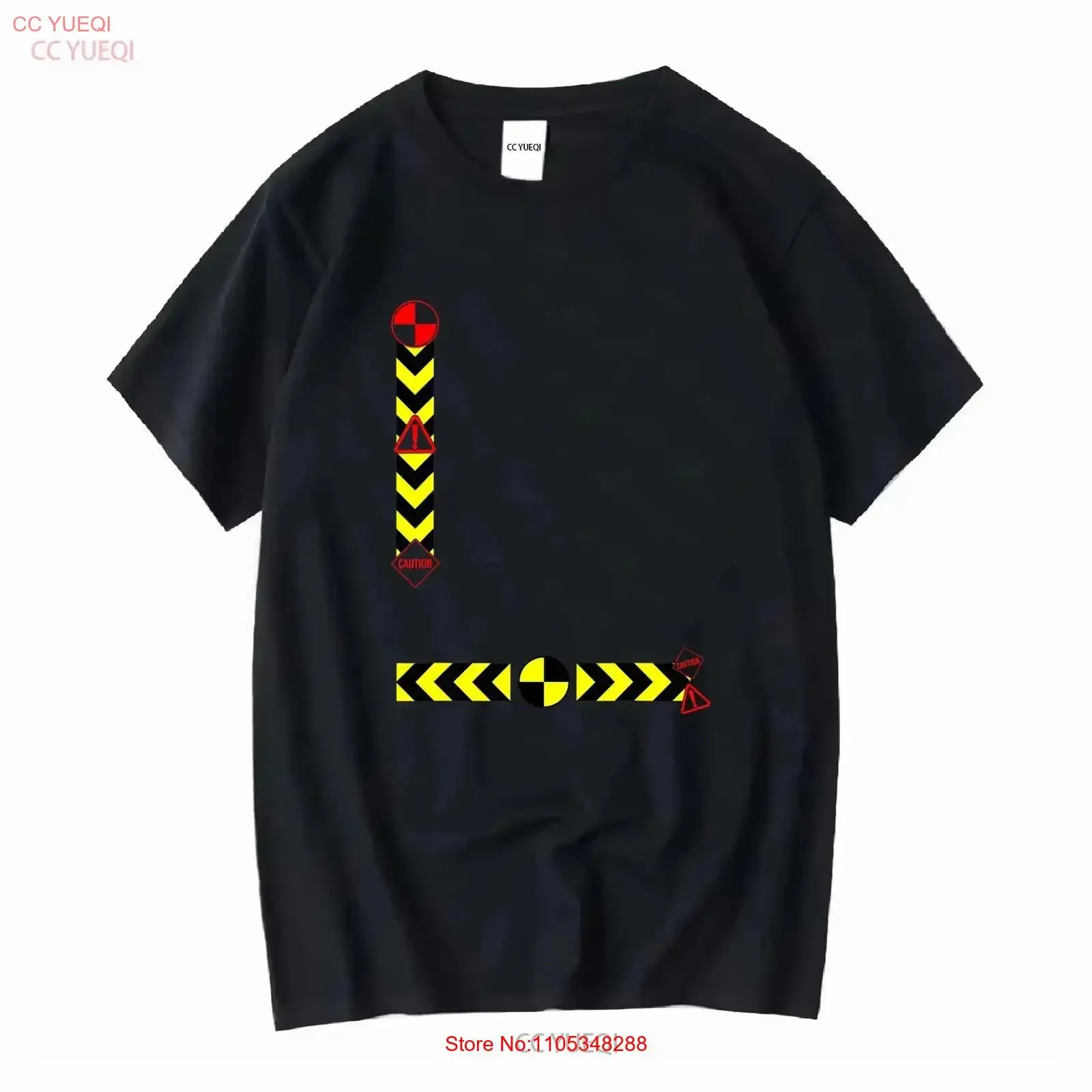 Crash Test Dummy Costume Funny Car Safety Suit Sleeve T Shirt vintage Washed Stretched fashion Breathable vintage Washed