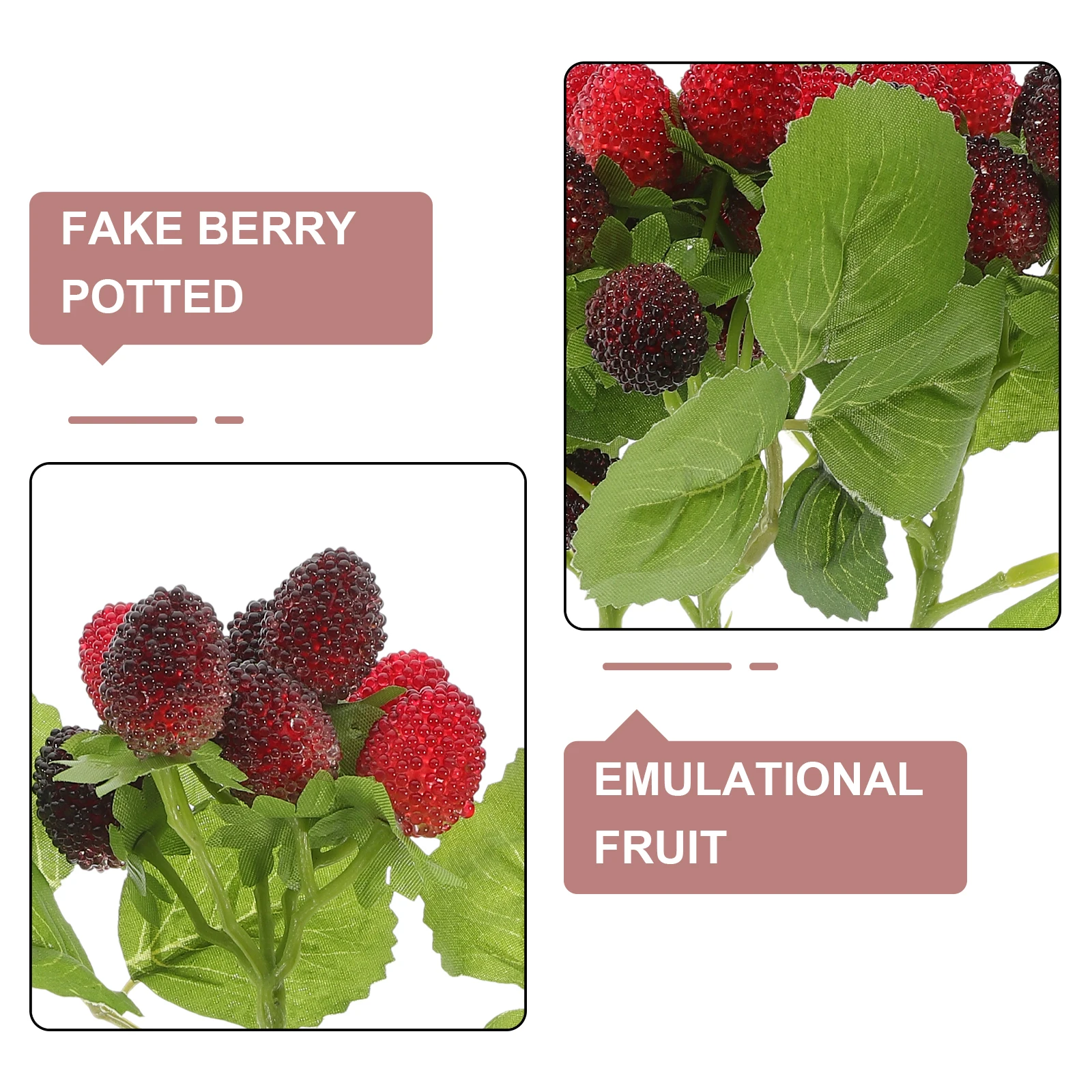 

4pcs Simulated Waxberries Pcs Red Fruits Decor Lifelike Faux Plastic Waxberries PlasticFaux FakeOrnament Party Table DecorFruits