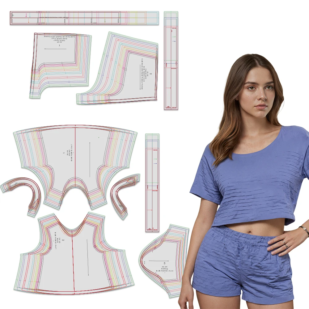 

Выкройки для шитья женской повседневной домашней одежды. Комплект из 9 размеров (XS-5XL), комплект для шитья для начинающих женской одежды.