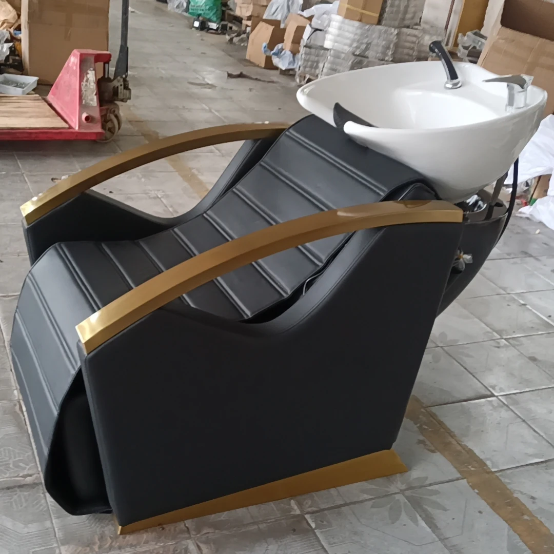 Luxury Barbershop Equipment Hair Salon Furniture Salon Sink Hair Washing Salon Sink Hair Washing Shampoo Chair