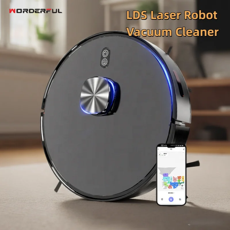 New Arrival Robotic Smart 3-in-1 Robot Vacuum Cleaner Wifi App Control Automatic Wet Dry Mopping Sweeping