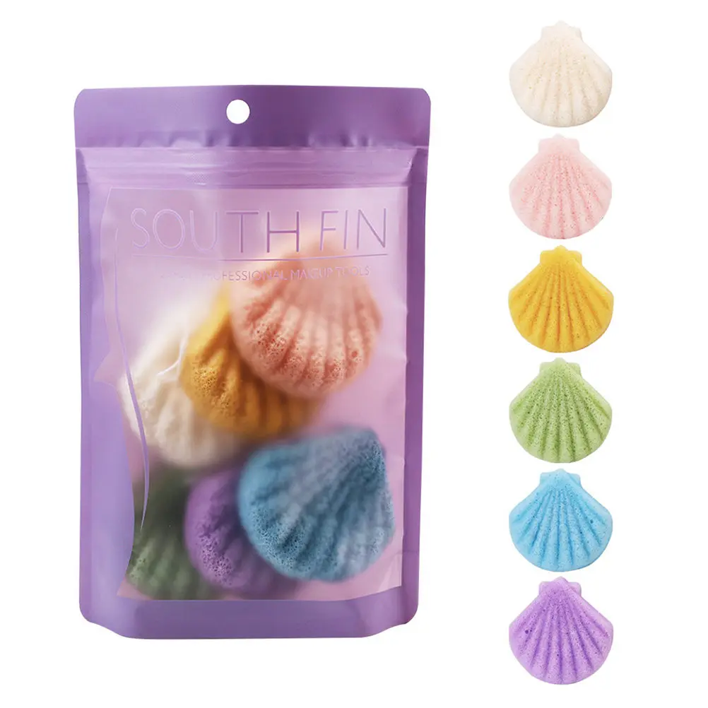 

Набор из 6 натуральных губок для лица: нежное отшелушивание, очищение, удаление черных точек, мытье лица, инструмент для ухода за кожей, для ванны