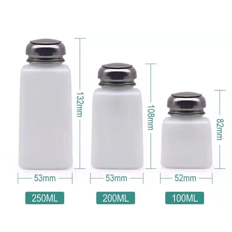 250ml/200ml/100ml Plastic Bottle Alcohol Bottle Storage Cleaner Soldering Paste Flux Press Metal Cap for Phone Tablet PC Repair