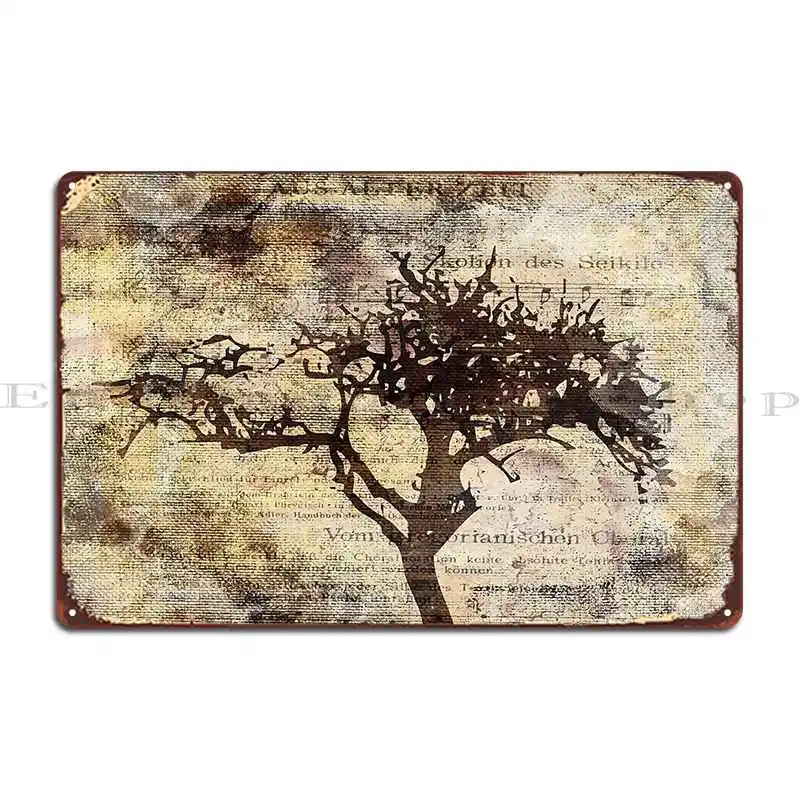 Trees Sing Of Time Vintage 3 Metal Plaque Poster Mural Club Rusty Club Create Tin Sign Poster