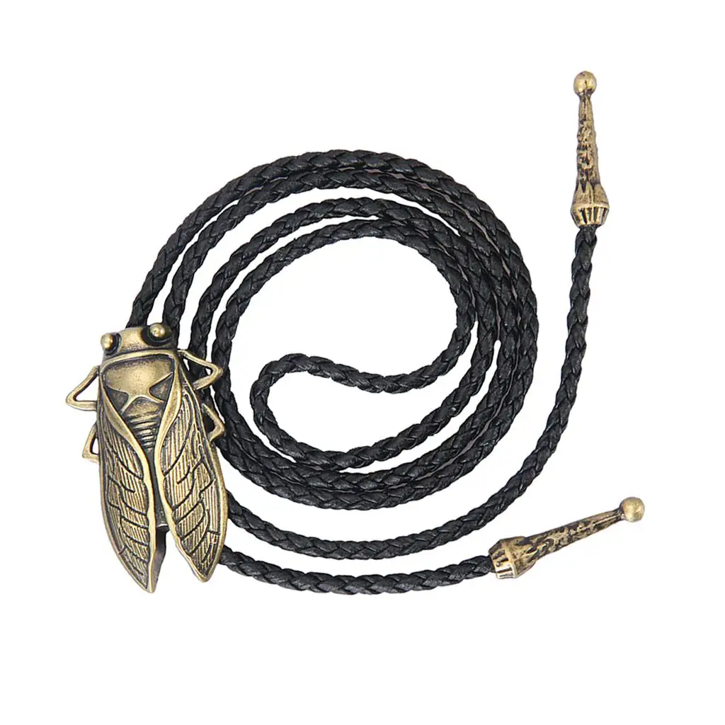 Trendy Alloy Cowboy Bolo Tie for Men Vintage Style Western Necklace with Tie Buckle for Special Events