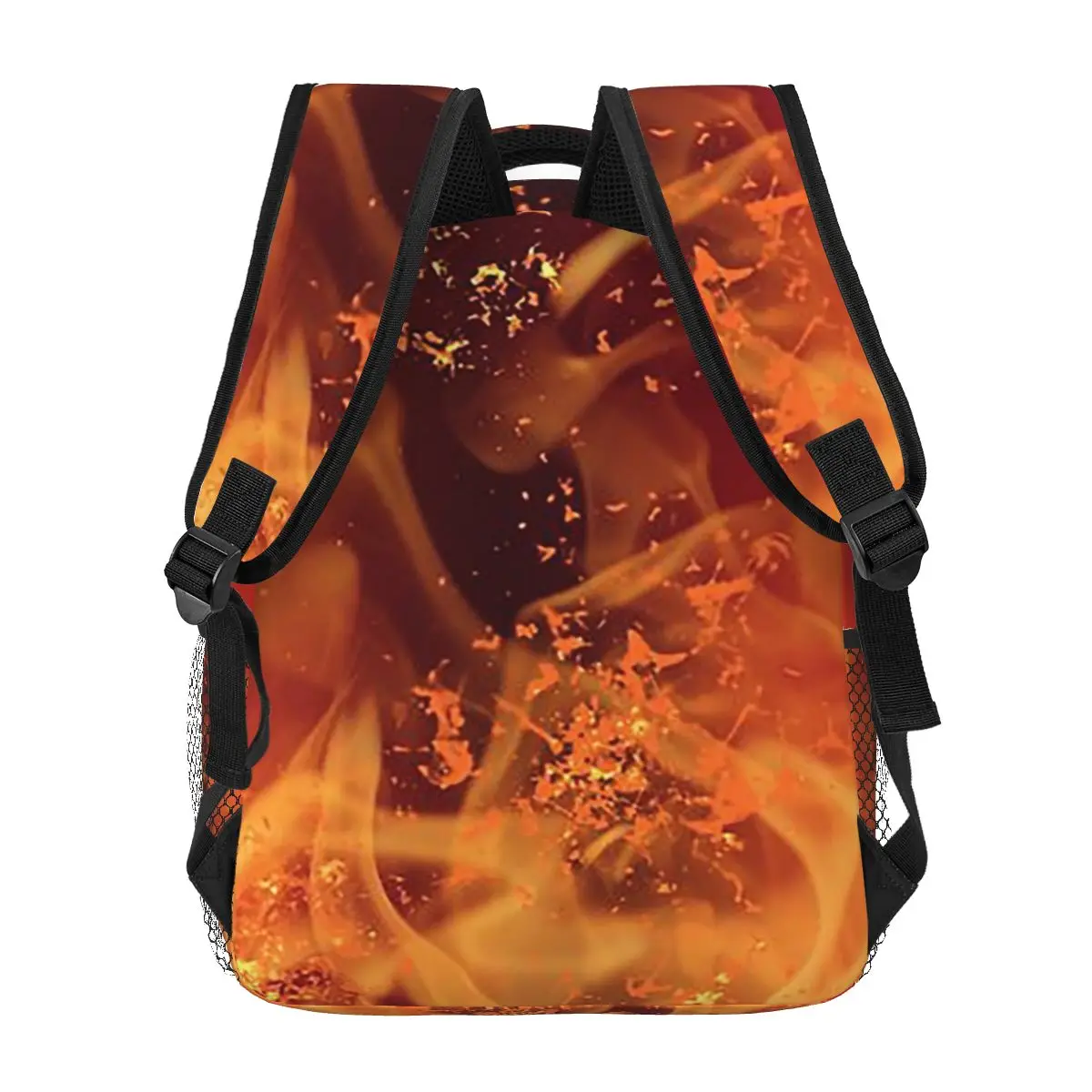 Fire Flames Burning Backpacks Boys Girls Bookbag Children School Bags Cartoon Kids Rucksack Shoulder Bag Large Capacity
