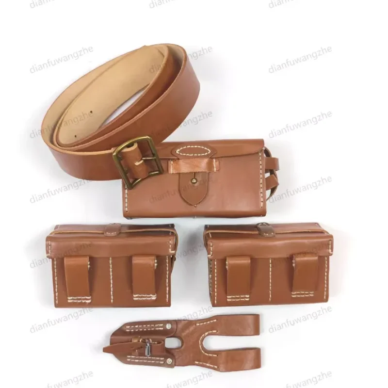 Japanese Style 38 Leather Goods Combination Set Belt/Front and Rear Boxes/Leather Hanging Replica