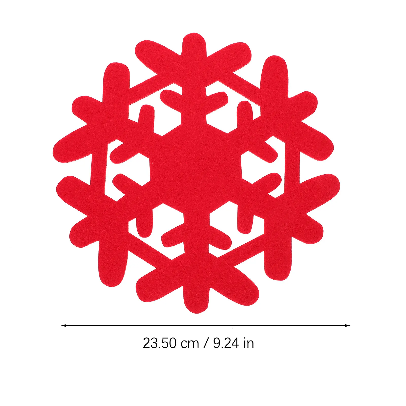 

4pcs Christmas Snowflake Coasters Cup Mats Heat Insulation Cloth Material Reusable Mug Pads Non-Skid Decorative Placemat For