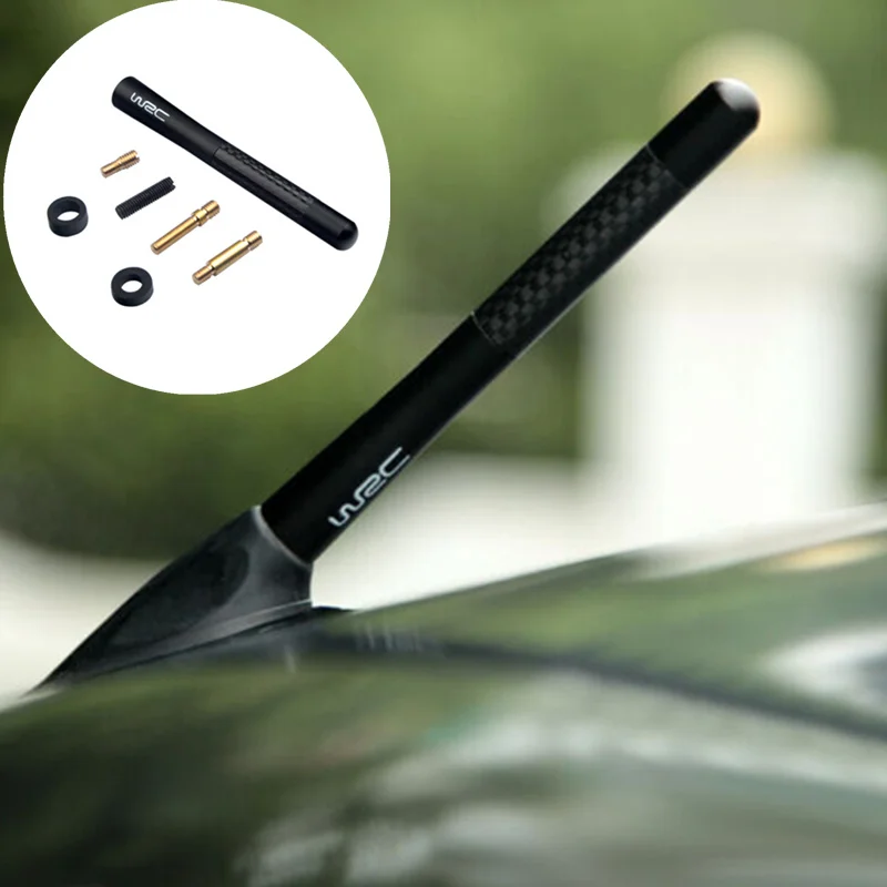 Car Antenna WRC Style Carbon Fiber Radio Fm Antena For Geely Vision SC7 MK CK Cross Gleagle SC7 Englon SC3 SC5 SC6 SC7 Panda
