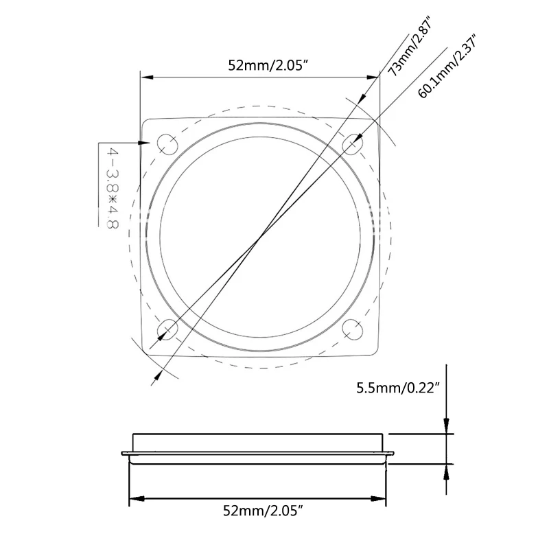 090F Bộ tản nhiệt thụ động Bass Black DIY DIY Loa tương thích Phụ kiện âm thanh