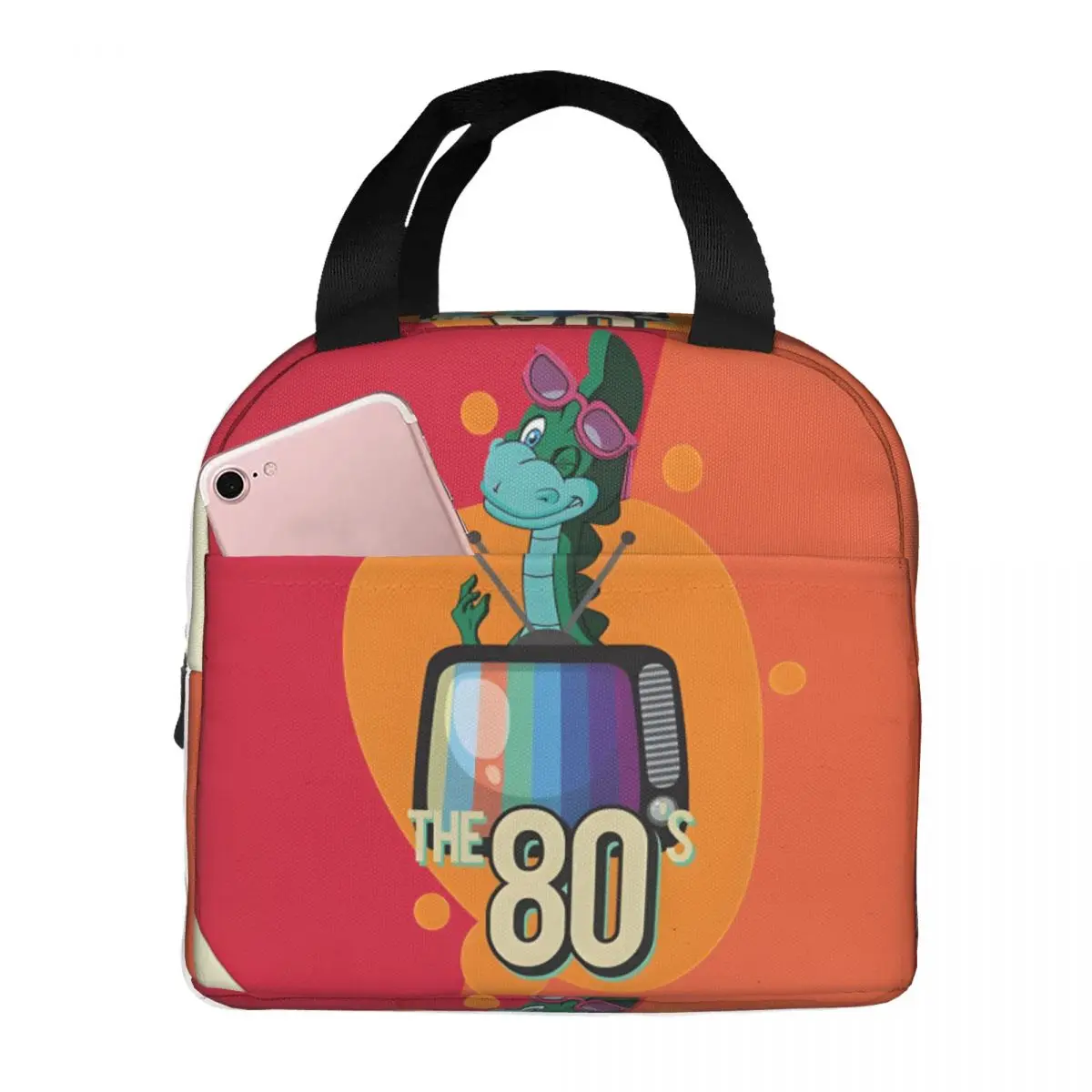 Orange Wind Bento Box Denver the last dinosaur Unisex Thermal Travel Bento Box Tote