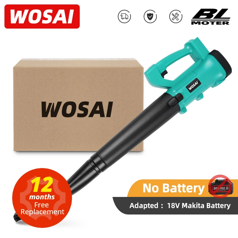 WOSAI serie MT ventilatore elettrico senza fili pressione del vento 5.4kpa soffiatore per foglie attrezzi da giardino per batteria al litio Makita 18V