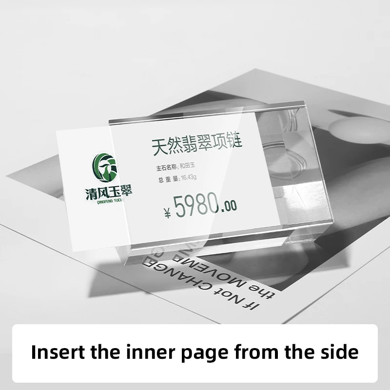 Promotional Price Display Board Acrylic price tag Desktop Standing Sign Advertising Poster Stand Commodity price labeling