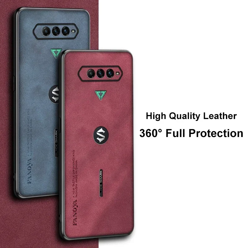 Luxury Leather Case For Xiaomi Black Shark 5 3 4 Pro Back Cover Silicone Full Protection Phone Case For BlackShark 3 4 Pro Coque