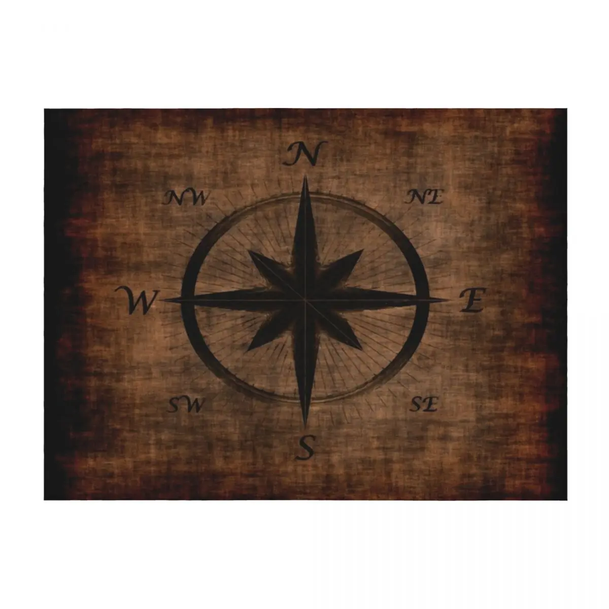 

Nostalgic Old Compass Rose Design Throw Blanket funny gift Summer Luxury Brand for sofa Blankets
