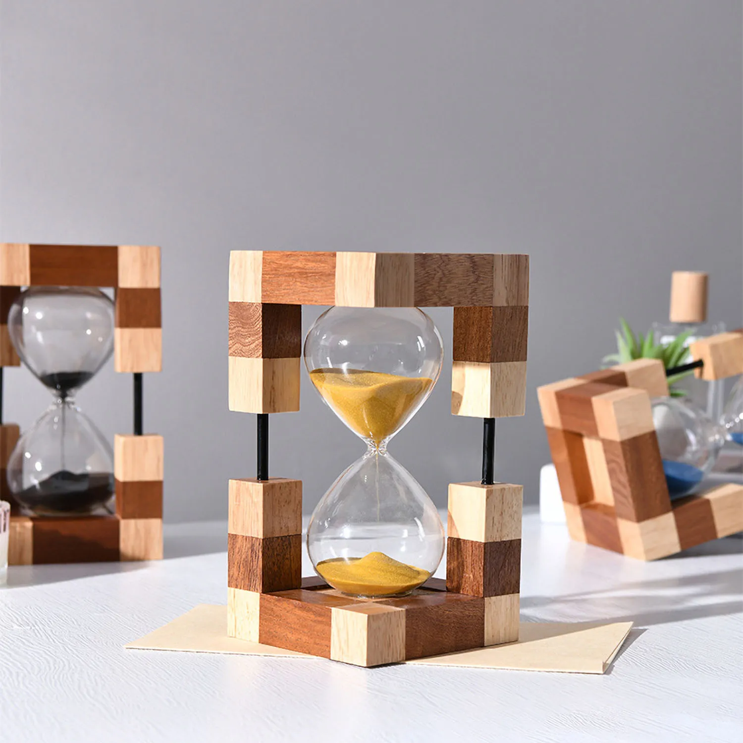 

Building Block Splicing Hourglass Ornament Countdown Thirty Minutes Modern Minimalist Style Home Decor Items Room Decoration