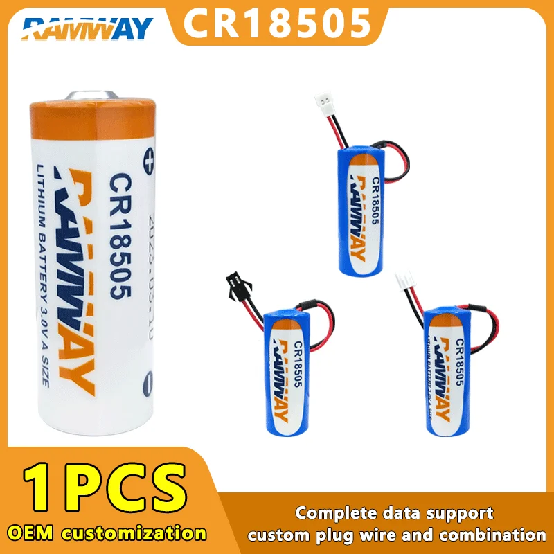 

RAMWAY CR18505 3V A 2500mAh Non-Rechargeable Lithium Battery For Smoke And Fire Detection Alarm Heat Meter Infrared Sensor