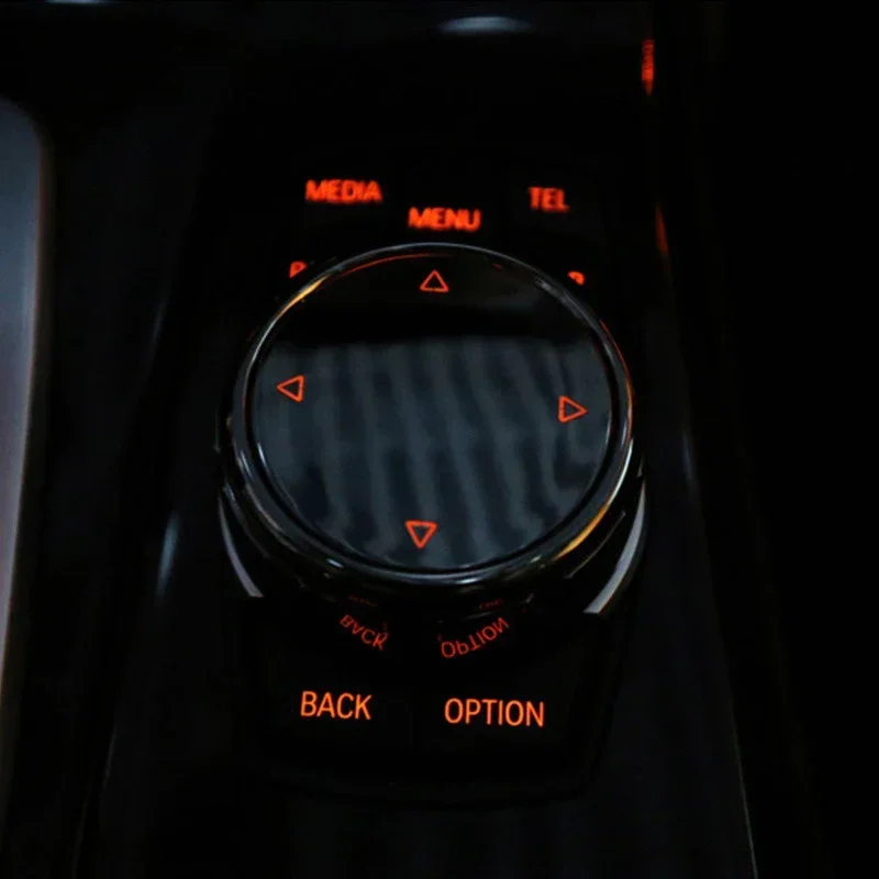Car Multimedia Button Cover Trim Knob Sticker for BMW 1/3/5/7 Series F10 F18 F07 F20 F21 F30 F35 F01 F02 F25 For NBT Controller view 6