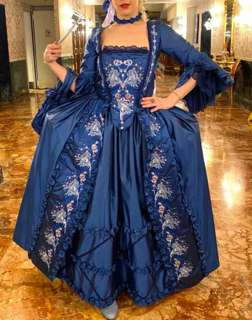 

Baroque Rococo Princess Bustle Dress 1770s French Royal Queen Marie Antoinette Ball Gown Victorian Theatre Masquerade Costume