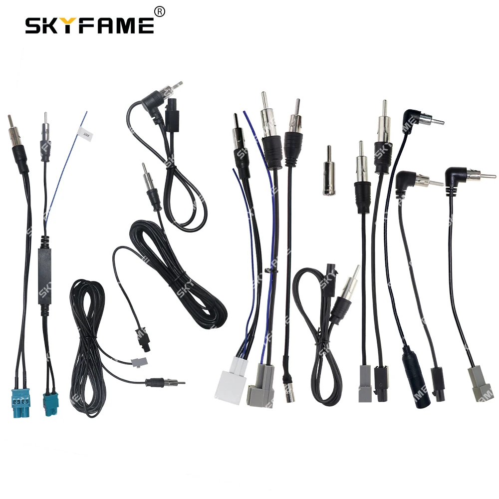 SKYFAME Car Radio FM AM Antenna Converter Adapter Extended Line Plug For Car Playe DVD Android Multimedia Navigation