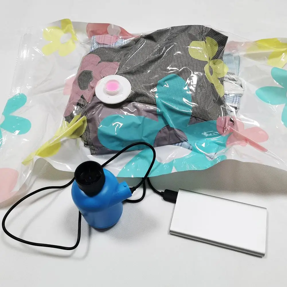 Outdoor Mini Air Pump with Connectors Power Cord DC 5V USB Charging Air Compressor for Mattress Mat Pillow Swimming Ring